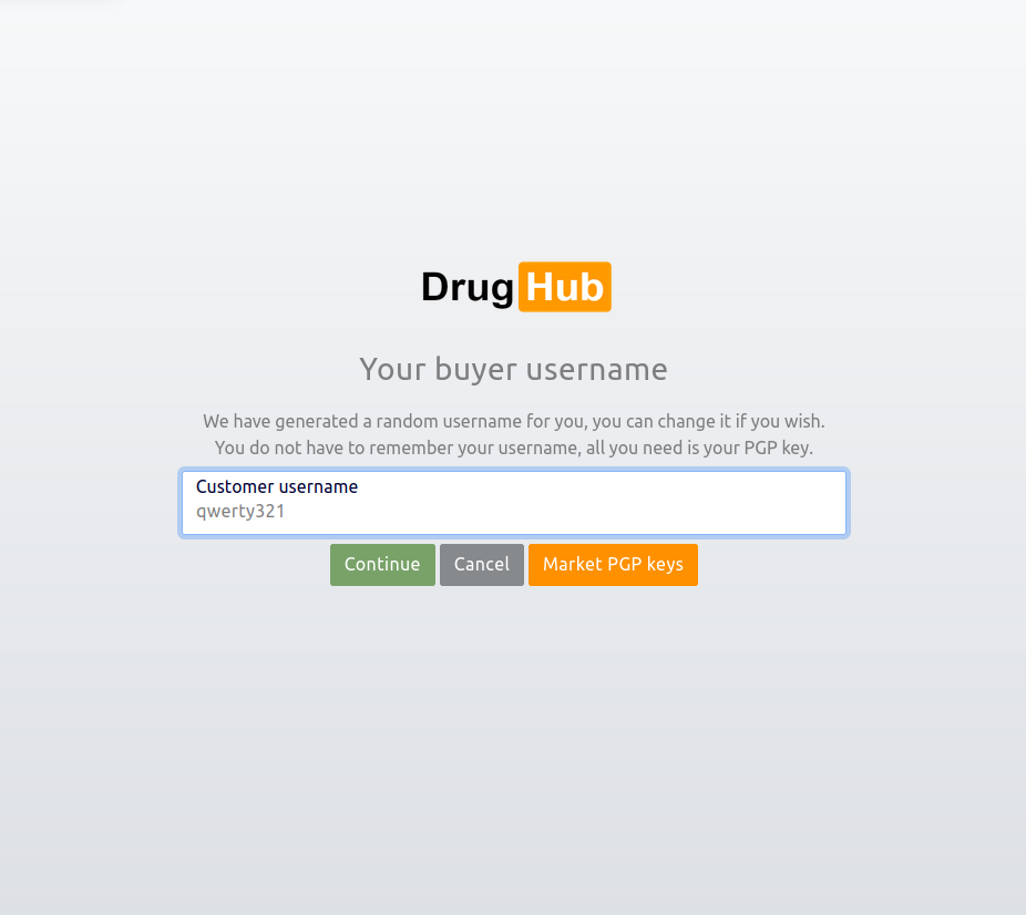 Drughub Market Login Verification